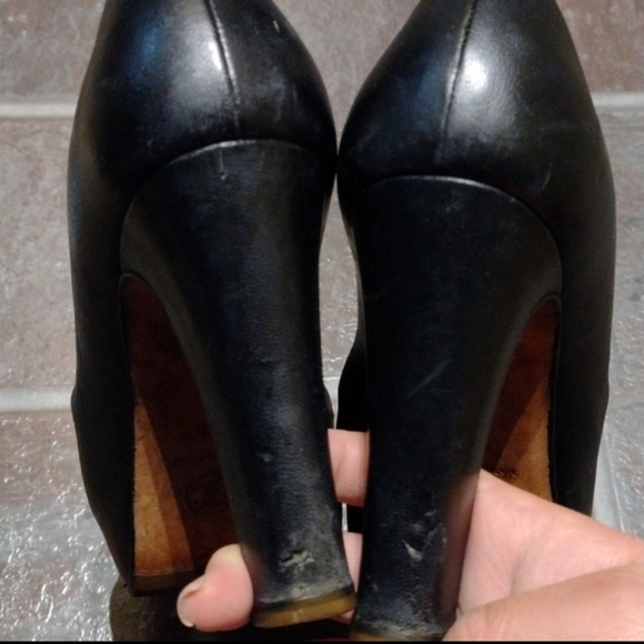 Chanel platform mirror logo detail block heel pump size 36 - Picture 3 of 10